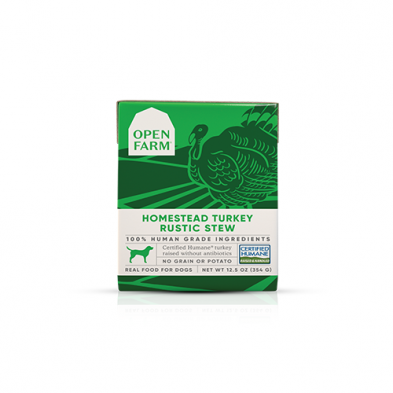 OPEN FARM HOMESTEAD TURKEY RUSTIC STEW WET DOG FOOD 12.5OZ – End of the  leash pet boutique