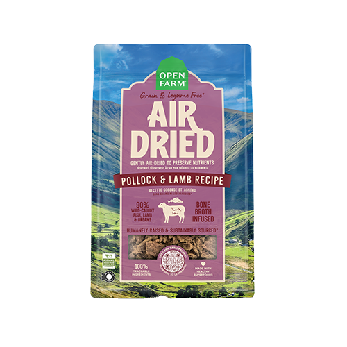 OPEN FARM AIR DRIED POLLOCK & LAMB RECIPE FOR DOGS 16OZ