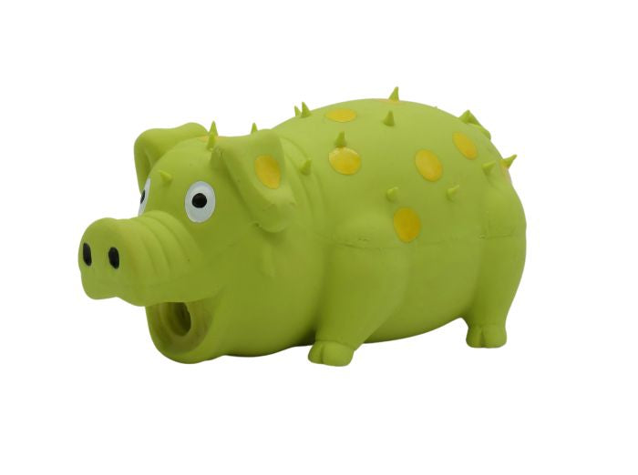 BUD-Z LATEX PIG SQUEAKER DOG TOY 6IN