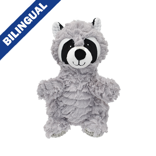 MULTIPET WRINKLEEZ RACCOON 9" PLUSH DOG TOY