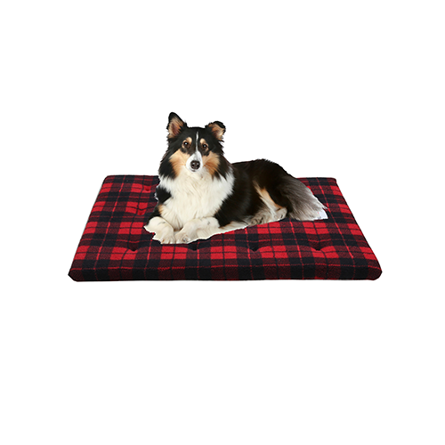 RUFF LOVE CRATE BED QUILTED BUFFALO PLAID 47" X 29" DOG BED