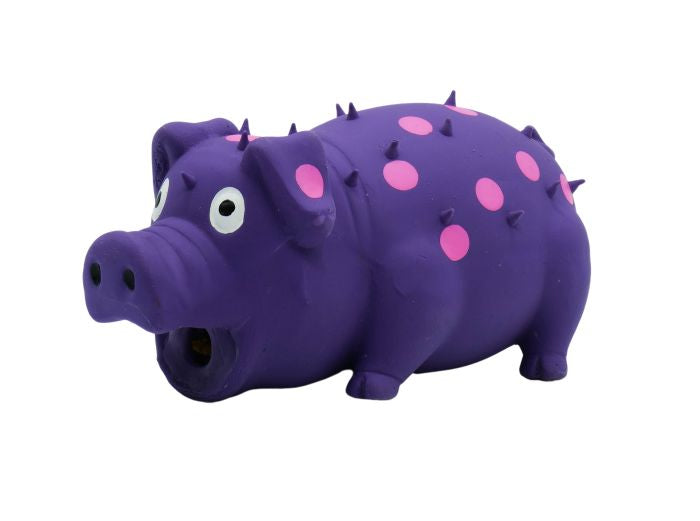 BUD-Z LATEX PIG SQUEAKER DOG TOY 6IN