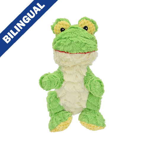 MULTIPET WRINKLEEZ FROG 9" PLUSH DOG TOY