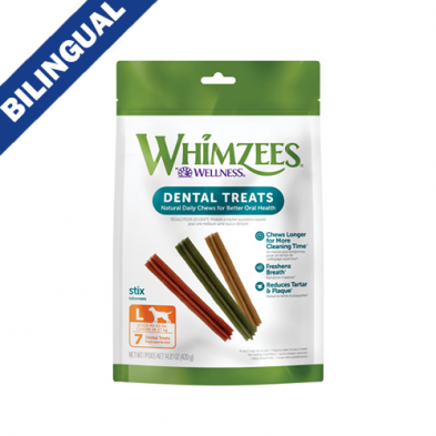 WHIMZEES BY WELLNESS STIX LARGE DENTAL CHEW FOR DOGS (7CT)