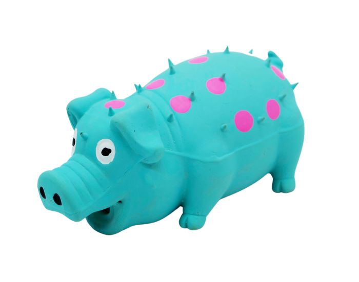 BUD-Z LATEX PIG SQUEAKER DOG TOY 6IN