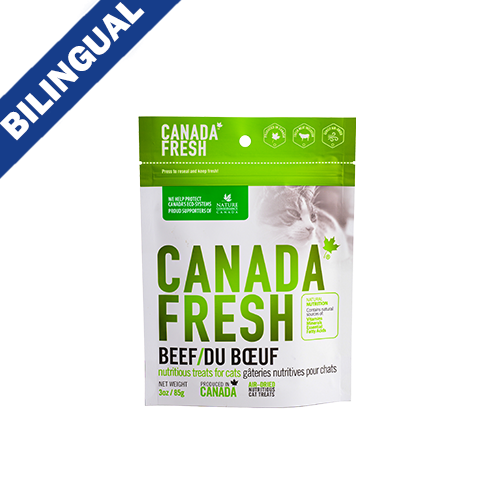 PETKIND CANADA FRESH BEEF AIR-DRIED NUTRITIOUS CAT TREATS 3OZ