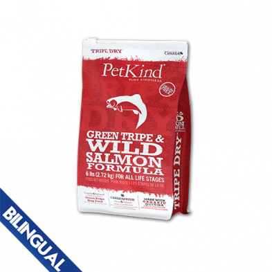 PETKIND TRIPE DRY GREEN TRIPE & WILD SALMON DRY DOG FOOD 6 LB