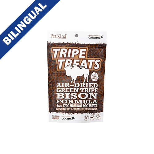 PETKIND TRIPE TREATS BISON 6 OZ DOG TREAT