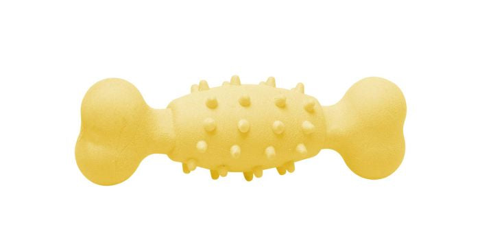 BUD-Z RUBBER FOAM BONE YELLOW DOG 4.5IN 1PC