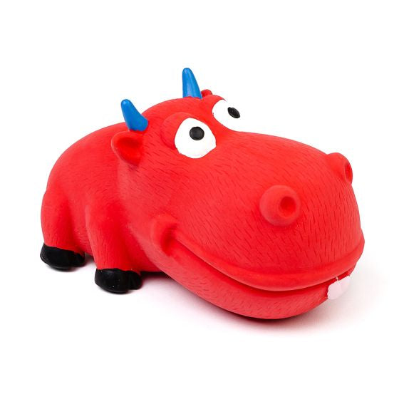 BUD-Z LATEX BIG SNOUT BULL RED DOG 7IN 1PC