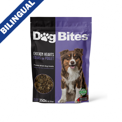 DOG BITES FREEZE DRIED CHICKEN HEARTS DOG TREAT 350G