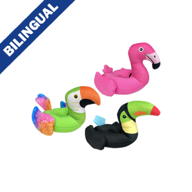 MULTIPET MARGARITAVILLE BIRDS POOL FLOATS ASSORTED CHARACTERS DOG TOY