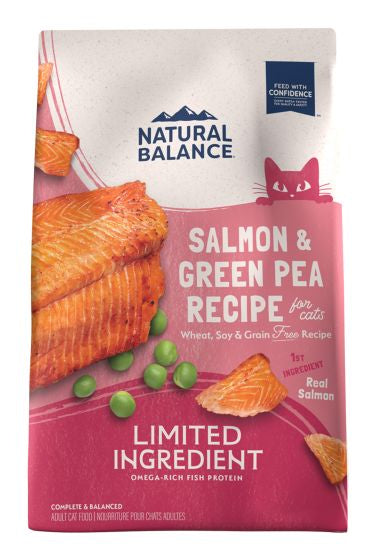 NATURAL BALANCE LIMITED INGREDIENT GRAIN FREE GREEN PEA AND SALMON CAT 4LB