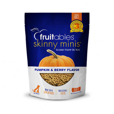 FRUITABLES SKINNY MINIS PUMPKIN & BERRY FLAVOR DOG TREAT 12 OZ