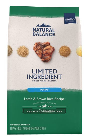 NATURAL BALANCE LIMITED INGREDIENT LAMB AND BROWN RICE PUPPY DOG 24LB