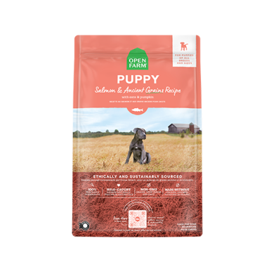 OPEN FARM PUPPY SALMON & SWEET POTATO ANCIENT GRAINS DRY DOG FOOD 22LB