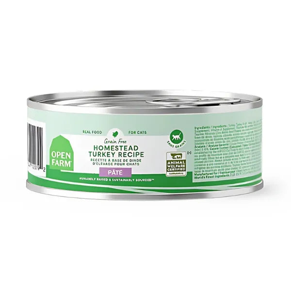 OPEN FARM HOMESTEAD TURKEY PÂTÉ WET CAT FOOD 2.8 OZ