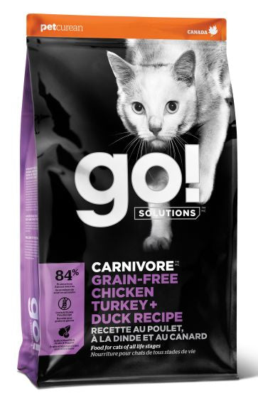 GO CARNIVORE GRAIN FREE CHICKEN TURKEY DUCK CAT 3LB