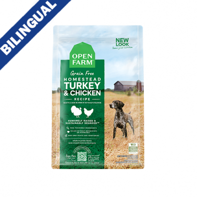 OPEN FARM HOMESTEAD TURKEY & CHICKEN DRY DOG FOOD 11 LB