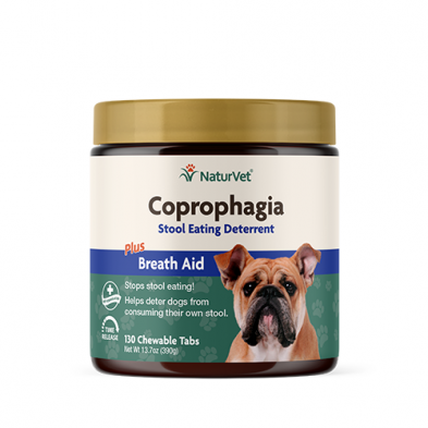 NATURVET COPROPHAGIA STOOL EATING DETERRENT CHEWABLE TABLETS (130 CT)