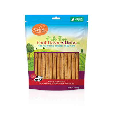 CANINE NATURALS HIDE FREE BEEF 5" ROLL (40 PACK)