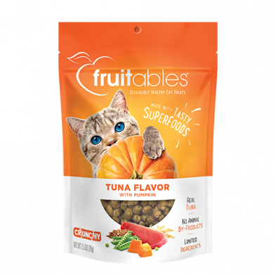 FRUITABLES TUNA & PUMPKIN CAT TREAT 2.5 OZ