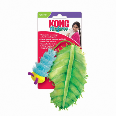 KONG FLINGAROO CATERPILLAR CAT TOY