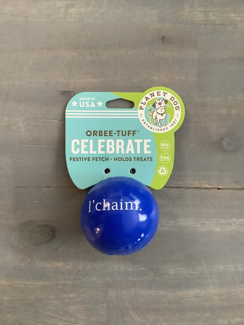 HOLIDAY ORBEE TUFF L’CHAIM BALL BLUE SMALL